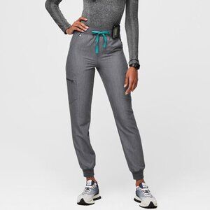 FIGS High Waisted Zamora Women's Jogger Scrub Pants Graphite Gray Size Small
